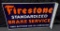 PORCELAIN FLANGE SIGN FIRESTONE STANDARDIZED BRAKE