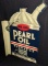 DIE CUT TIN FLANGE SIGN PEARL OIL STANDARD OIL CO