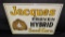 NOS EMBOSSED TIN SIGN JACQUES SEED CORN