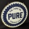 PORCELAIN SIGN THE PURE OIL CO GASOLINE IRON RING