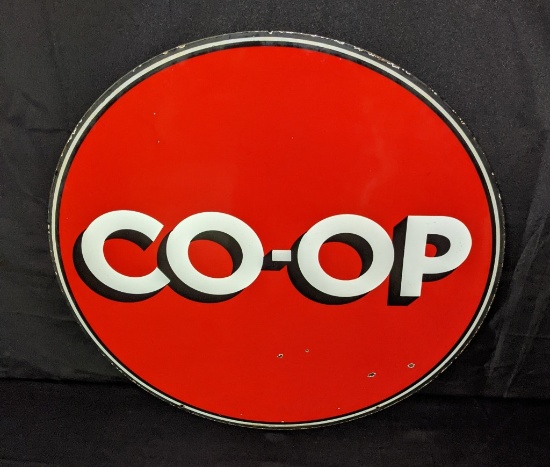 RARE PORCELAIN COOP COOPERATIVE SIGN