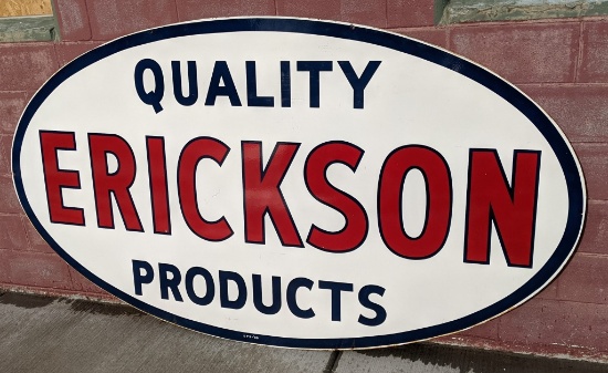 2 SIDED PORCELAIN SIGN ERICKSON QUALITY PRODUCTS