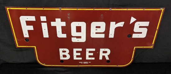 PORCELAIN NEON SIGN SKIN FITGERS BEER DULUTH MN