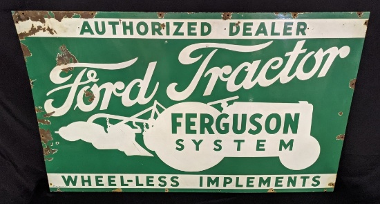 PORCELAIN SIDED SIGN FORD TRACTOR FERGUSON