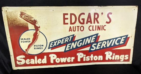EMBOSSED TIN SIGN SEALED POWER PISTON RINGS
