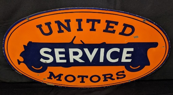 PORCELAIN SIGN UNITED MOTORS SERVICE