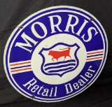 PORCELAIN SIGN MORRIS AUTOMOBILES RETAIL DEALER