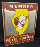 2 SIDED SIGN MEMBER ILLINOIS POLLED HEREFORD ASSN
