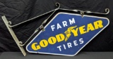 2 SIDED PORCELAIN SIGN GOOD YEAR FARM TIRES