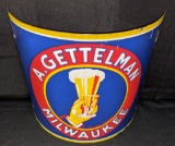 PORCELAIN CORNER SIGN GETTELMAN BEER MILWAUKEE WI