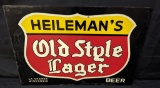 TIN SIGN HEILEMANS OLD STYLE LAGER BEER LA CROSSE