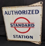 2 SIDED PORCELAIN SIGN AUTHORIZED STANDARD STATION