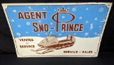 TIN SIGN AGENT SNO PRINCE SNOWMOBILES SALES