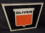 LARGE EMBOSSED TIN SIGN OLIVER FARM MACHINERY