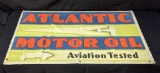 CANVAS BANNER SIGN ATLANTIC AVIATION TESTED OIL