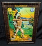 TIN LITHO SIGN JB FORD CO WYANDOTTE MI INDIAN
