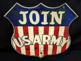 RARE STEEL HWY RECRUITING SIGN JOIN US ARMY
