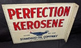 TIN FLANGE SIGN STANDARD OIL PERFECTION KEROSENE