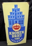 PORCELAIN BEER SIGN KRONEN BRAU LUNEBURG