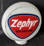 GLASS GAS PUMP GLOBE ZEPHYR GASOLINE