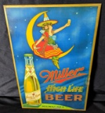 TON TIN SIGN MILLER HIGH LIFE BEER MILWAUKEE WI