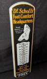 PORCELAIN THERMOMETER SIGN DR SCHOLLS FOOT COMFORT