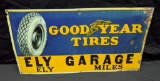 EMBOSSED TIN SIGN GOOD YEAR TIRES ELY MINNESOTA