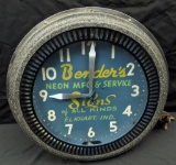 NEOCRAFT NEON SPINNER CLOCK BENDERS NEON MFG &