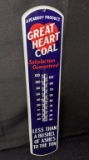 PORCELAIN THERMOMETER GREAT HEART COAL