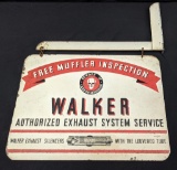 2 SIDED TIN SIGN WALKER AUTHORIZED EXHAUST SYSTEM
