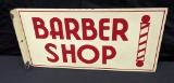 PORCELAIN FLANGE SIGN BARBER SHOP