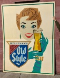 LARGE 2 PIECE WOOD SIGN HEILEMANS OLD STYLE BEER