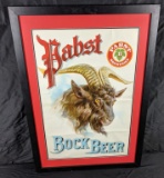BEER LITHO SIGN PABST BREWERIES BOCK BEER