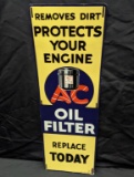 TIN SIGN AC OIL FILTER REPLACE TODAY