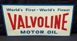 NOS EMBOSSED TIN SIGN VALVOLINE MOTOR OIL
