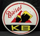 PORCELAIN BEER SIGN KB BIERES