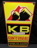 PORCELAIN BEER SIGN KB LORRAINE KANTERBRAU