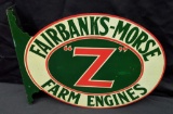 TIN FLANGE SIGN FAIRBANKS MORSE Z FARM ENGINES