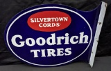PORCELAIN FLANGE SIGN SILVERTOWN CORDS GOODRICH