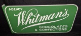 PORCELAIN FLANGE SIGN AGENCY WHITMANS CHOCOLATES