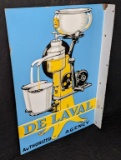 PORCELAIN FLANGE SIGN DE LAVAL AUTHORIZED AGENCY