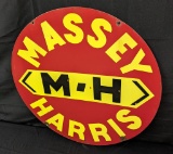PORCELAIN SIGN MASSEY HARRIS FARM MACHINERY