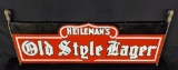 2 SIDED EMBOSSED PORCELAIN SIGN OLD STYLE BEER