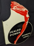 DIE CUT TIN FLANGE SIGN SEALED POWER PISTON RINGS