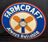 EMBOSSED TIN SIGN FARMCRAFT HYBRID SEED CORN