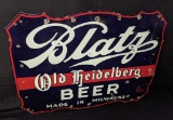 PORCELAIN SIGN BLATZ OLD HEIDELBERG BEER