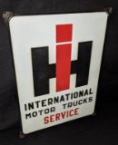 PORCELAIN SIGN INTERNATIONAL HARVESTER MOTOR TRUCK