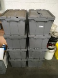 Grey plastic storage units
