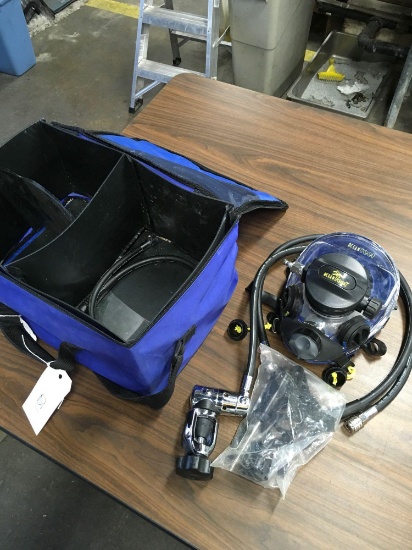 Neptune Ocean Reef Diving mask , integrated regulator adapter & bag