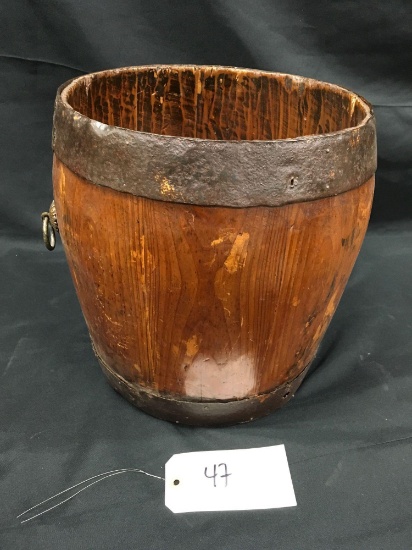 Wood with Metal Accents Planter 12.6"tall x 12"wide